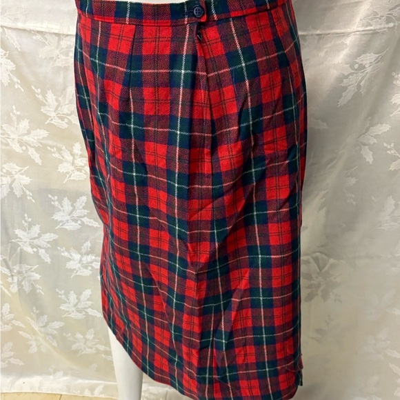 Pendleton Red and Green Plaid Midi Skirt - Picture 5 of 8